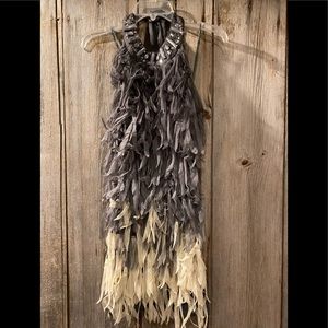 Unique grey ombré choker backless mini dress Sz S